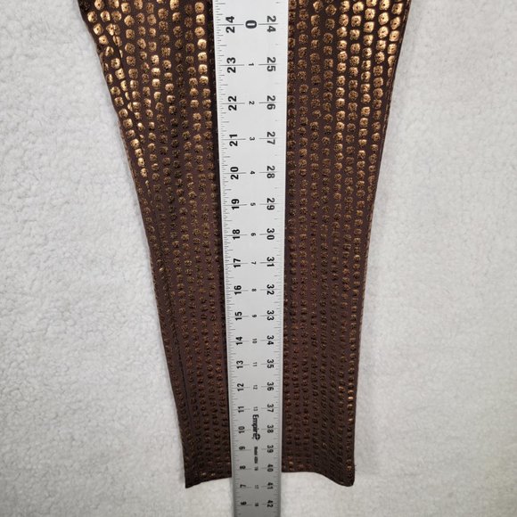 NWT Antthony Bronze Metallic Polka Dot Pull On Slim Skinny Legging Trouser - Picture 8 of 15
